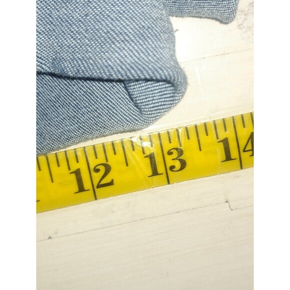 Arizona Jean Co. Hi-Rise Curvy Short Womens 15 Blue Distressed Denim Shorts - Picture 6 of 8